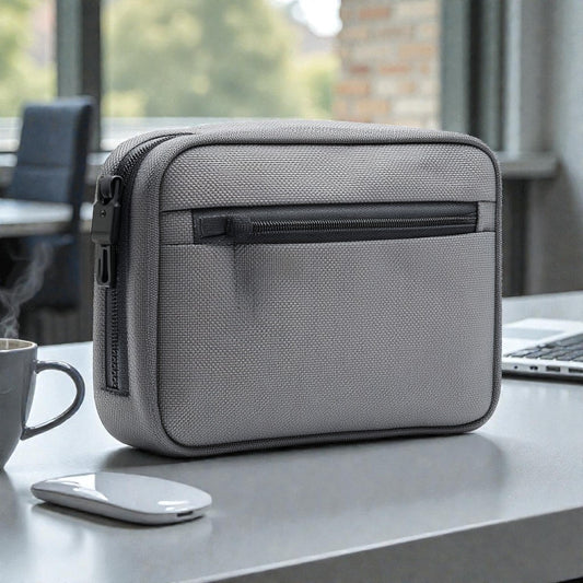 Munvo Portable Tech Organizer Pouch - Grey Nylon